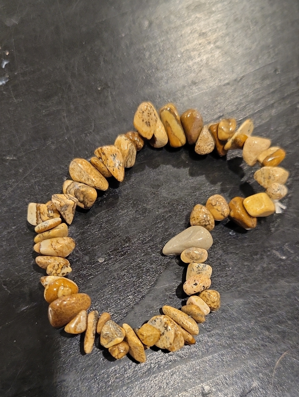 Picture Jasper Crystal Chip Bracelet